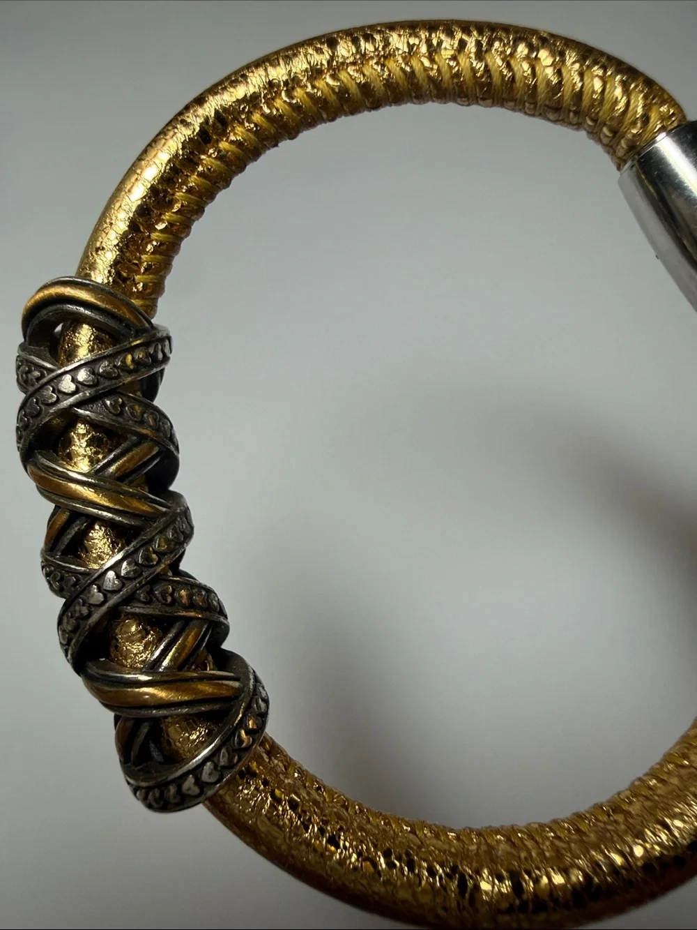 Brighton Woodstock Single Gold and Silver Bracelet